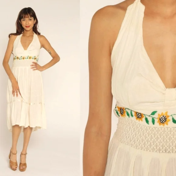 Source Unknown | Dresses | Mexican Embroidered Halter Dress | Poshmark Source Unknown | Dresses | Mexican Embroidered Halter Dress | Poshmark